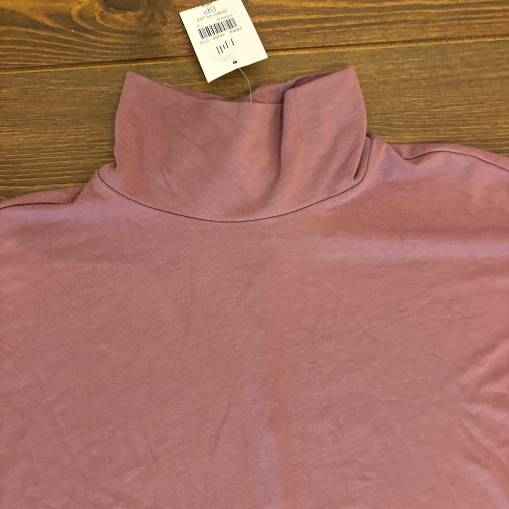 J.Jill Wearever Collection Mock Neck Top Smoky Plum NWT Small Petite Travel Knit - Picture 6 of 11